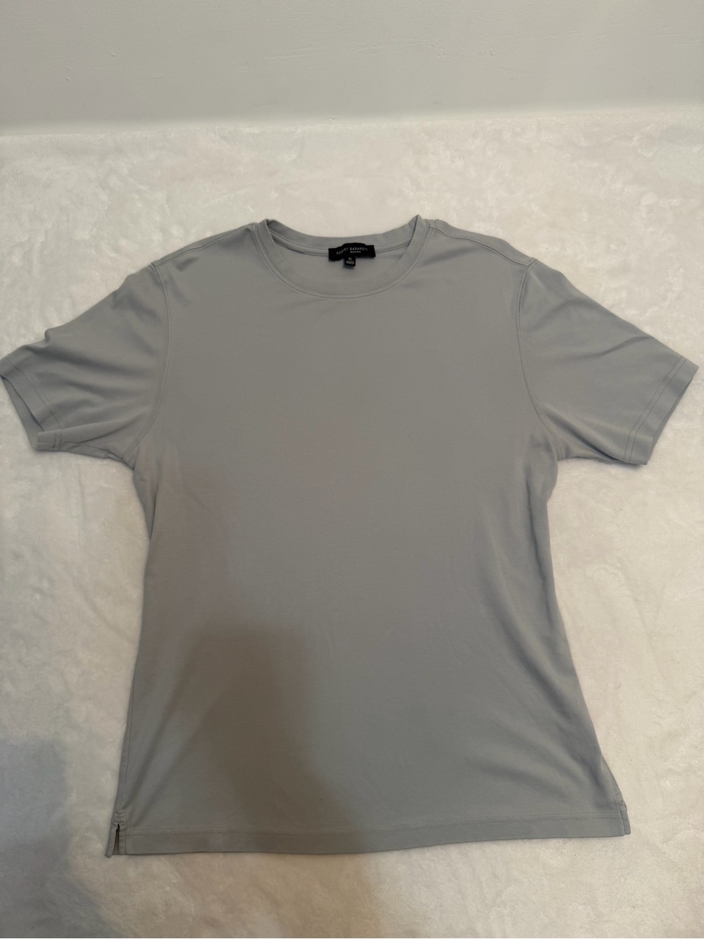 Robert Barakett Men's Size XL Crew Neck Short Sleeve Shirt - Light Gray